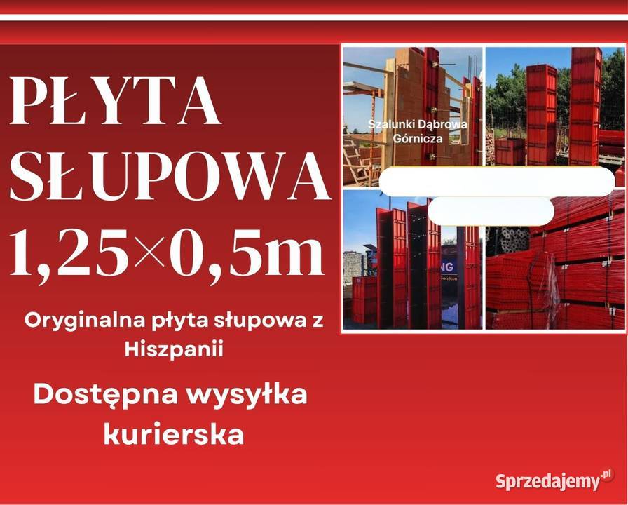 Płyta słupowa 125x05m szalunki słupowe słup Wrocław sprzedam