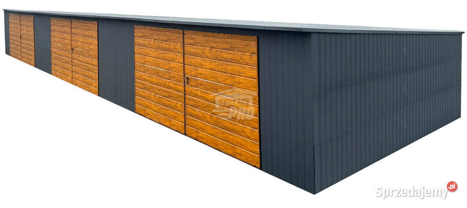 Rząd garaży Garaż blaszany 18x5m 3x brama 90m2 mazowieckie Ciechanów