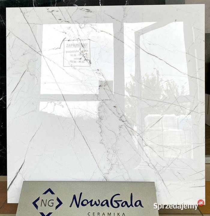 Gres polerowany Marmo Thassos 80x80 BIAŁY MARMUR łódzkie Łask