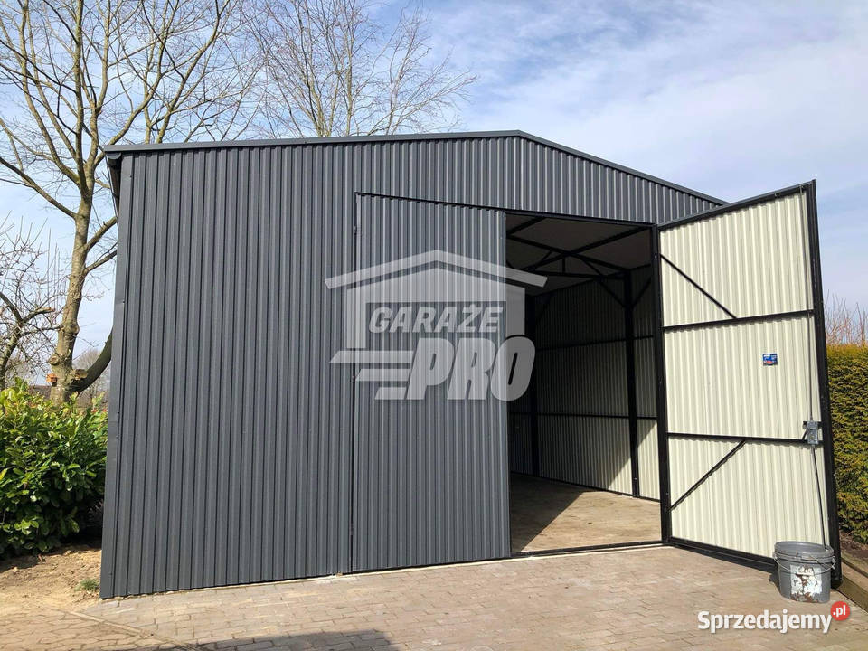 Hala Garaz blaszany 6x7 Brama dwuskrzydłowa samodzielny Zgorzelec