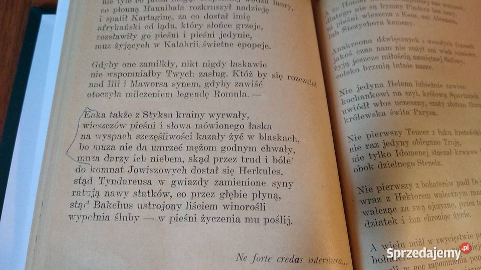 Pieśni cztery księgi ód i pieśń sekularna Horacy twarda Gdańsk sprzedam