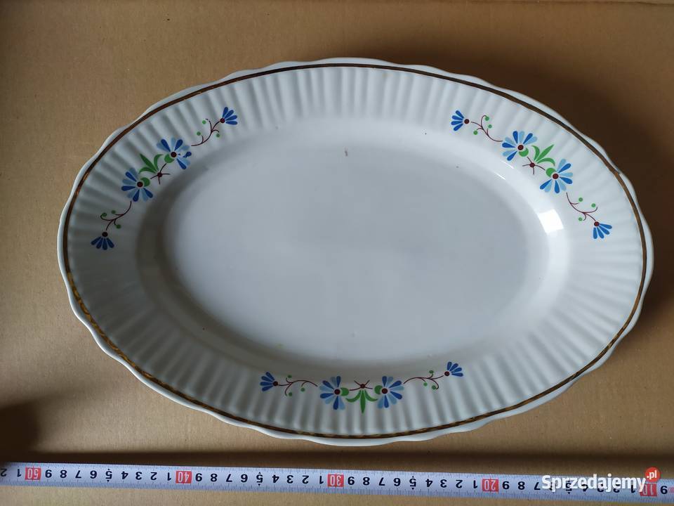 528 PÓŁMISKI PORCELANOWE 3 na wędliny PRL Retro Łódź