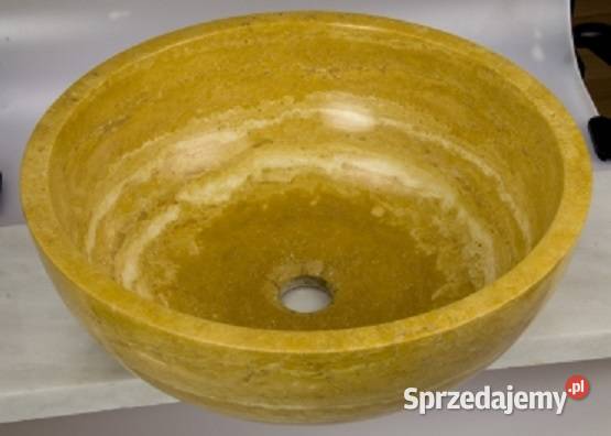 Umywalka trawertynowa Golden Sienna Oval