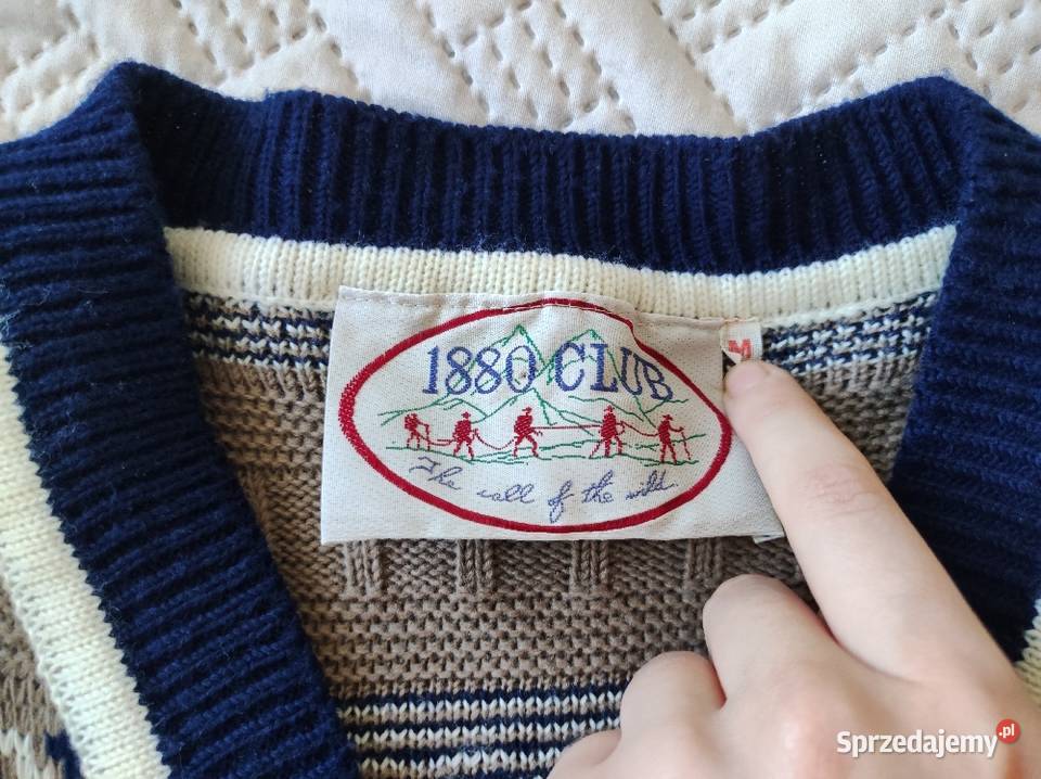 sweter oversize vintage brązowy/beżowy Biała Podlaska sprzedam