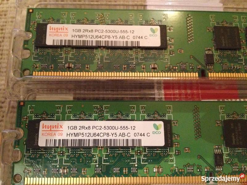 Pamięci Hynix DDR2 2x 1 GB PC5300 mazowieckie Warszawa sprzedam
