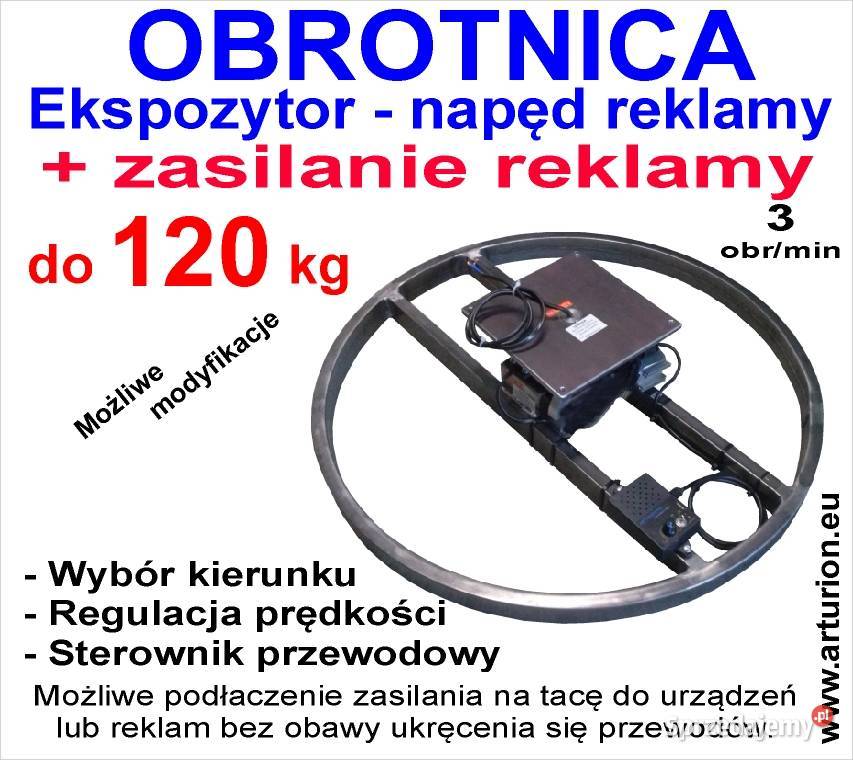 Ekspozytor Obrotnica Napęd Reklamy do 120 w sprzedam