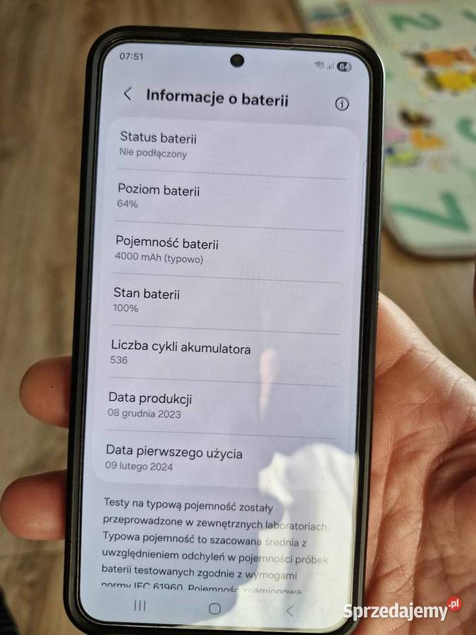 Samsung Galaxy S24 Śliwkowy kolor świetny stan Daleszyce