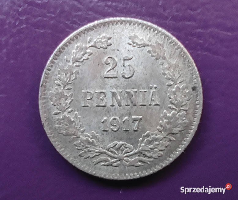 Moneta 25 PENNIA 1917 bez korony CARSKA Numizmatyka Pruszków