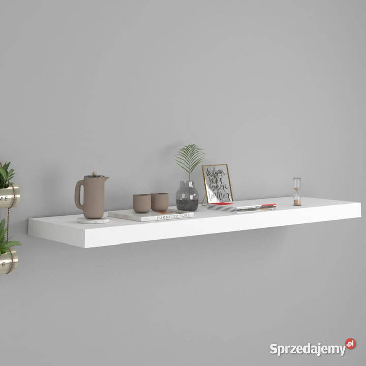 Półka ścienna biała 90x235x38 MDF WM323817 Warszawa