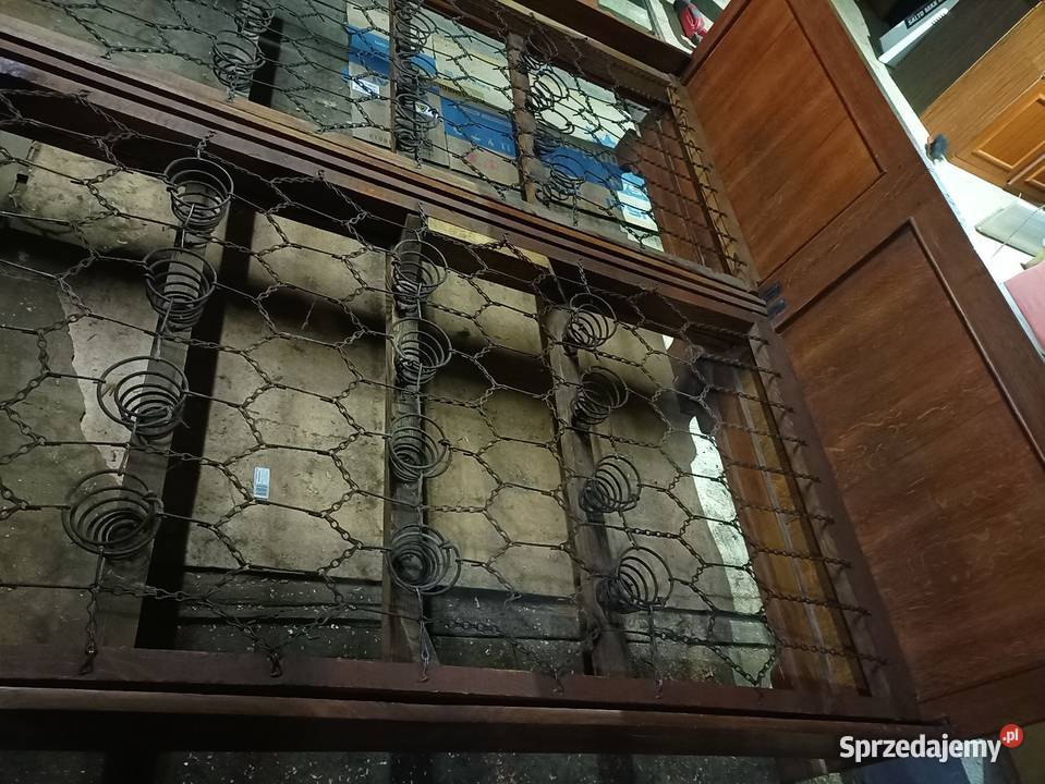 Łóżko małżeńskie drewniane antyk Dębica