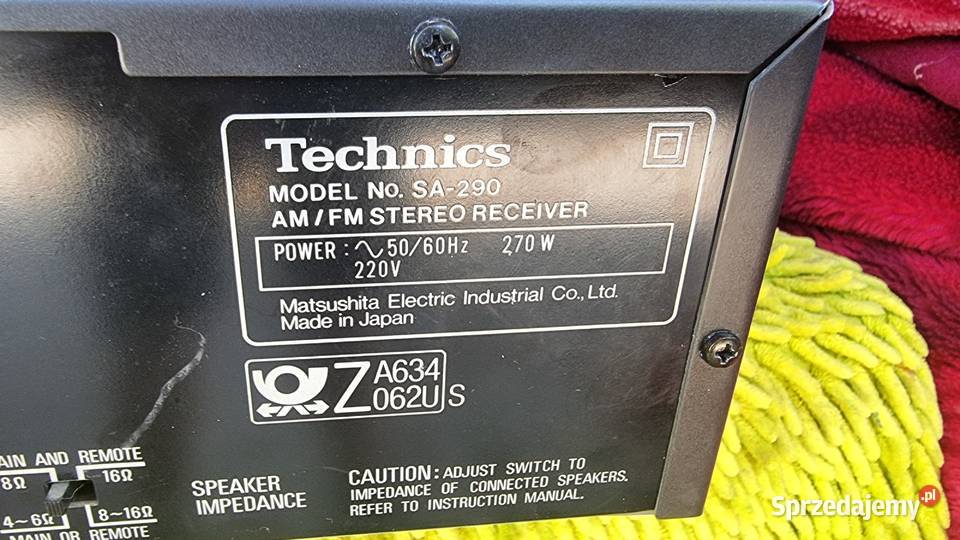 amplituner stereo technics sa290 Chełm Śląski sprzedam