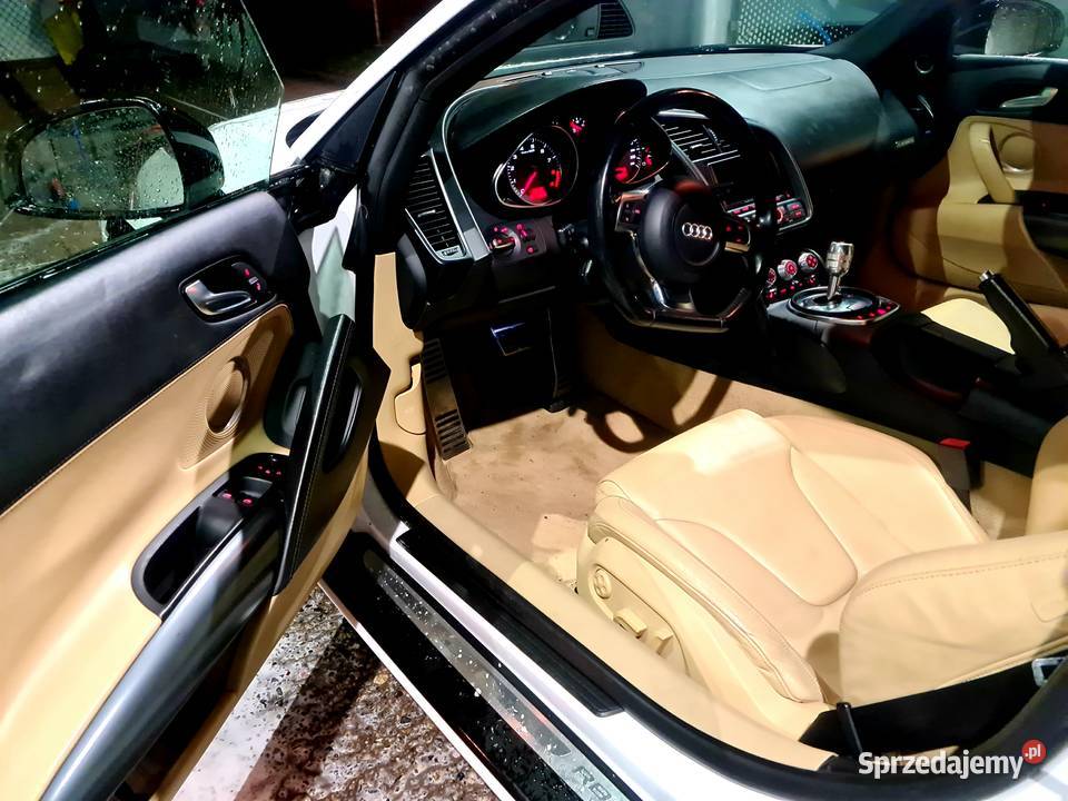 Audi R8 42 v8 Rtronic 4x4biala perła zamiana nieuszkodzony Wasilków