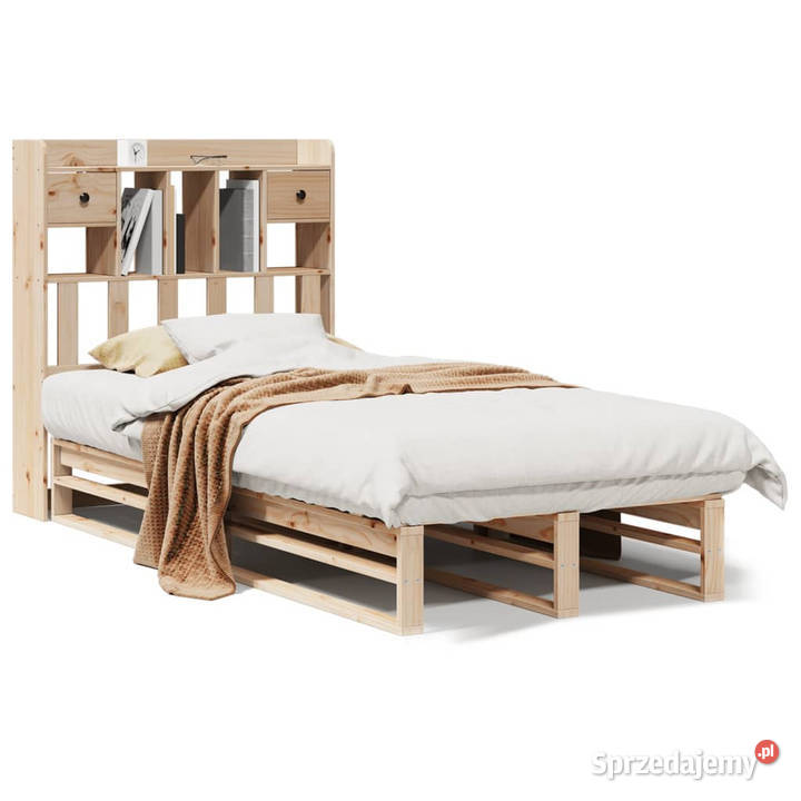 Łóżko z regałem bez materaca sosnowe 90x200 mazowieckie sprzedam