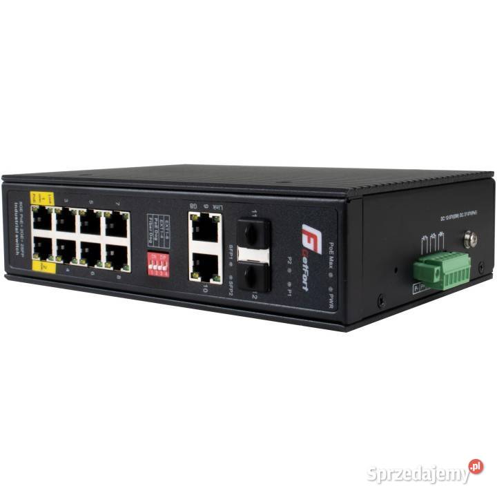 SWITCH POE GETFORT PRZEMYSŁOWY POE 8GE2GE2SFP śląskie Knurów sprzedam