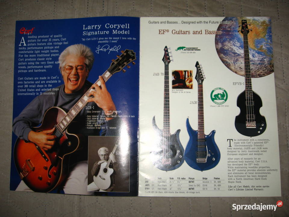 Cort Electric Guitars and Basses 1998 Catalog pomorskie