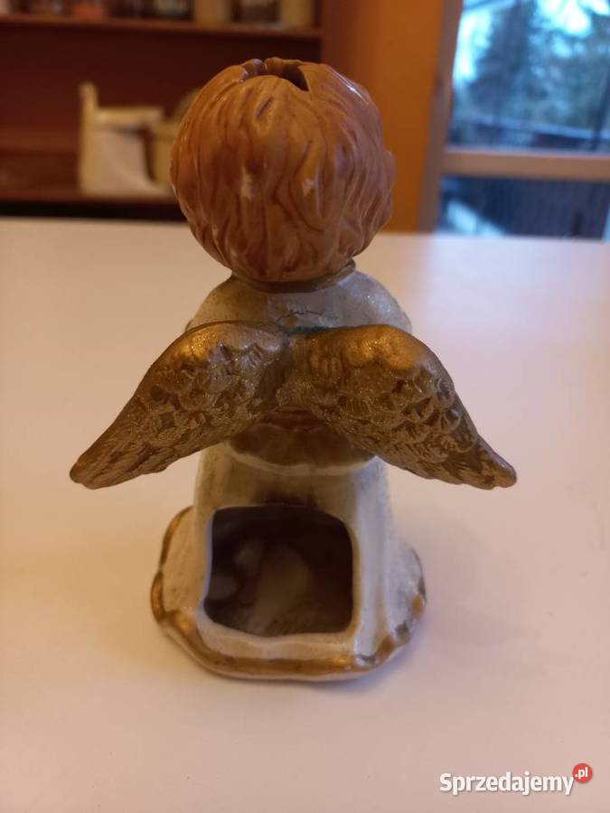figurka ceramiczna aniołek do podświetlenia Piastów