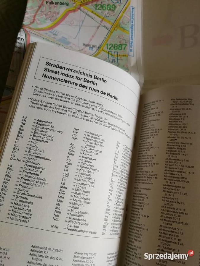 Plan Miasta Berlin ADAC Stadtplan 1996 Indeks Antyki, Sztuka, Kolekcje Szczecin