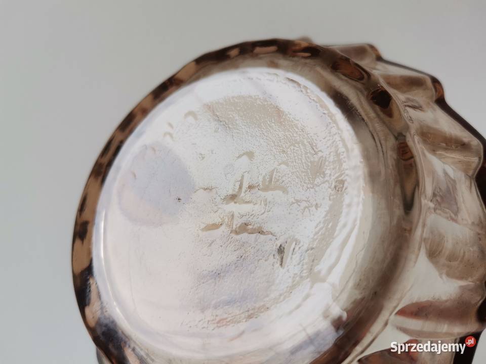 Stary kolorowy szklany kufel śląskie Katowice