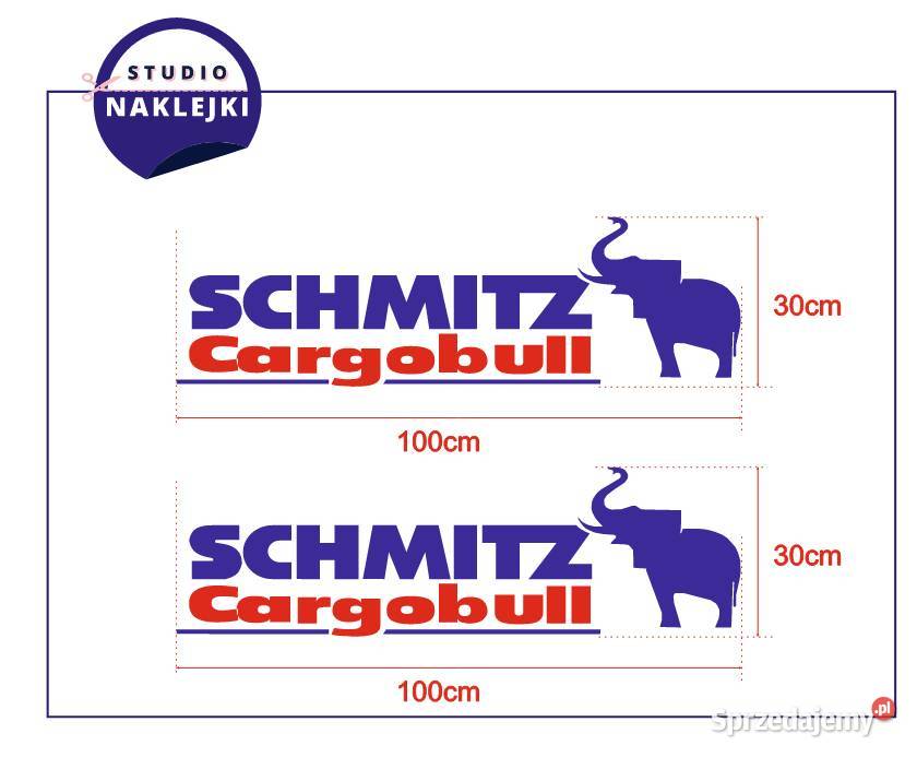 Naklejki Schmitz Cargobull 100x30 2 Logo Nalepka Łagów
