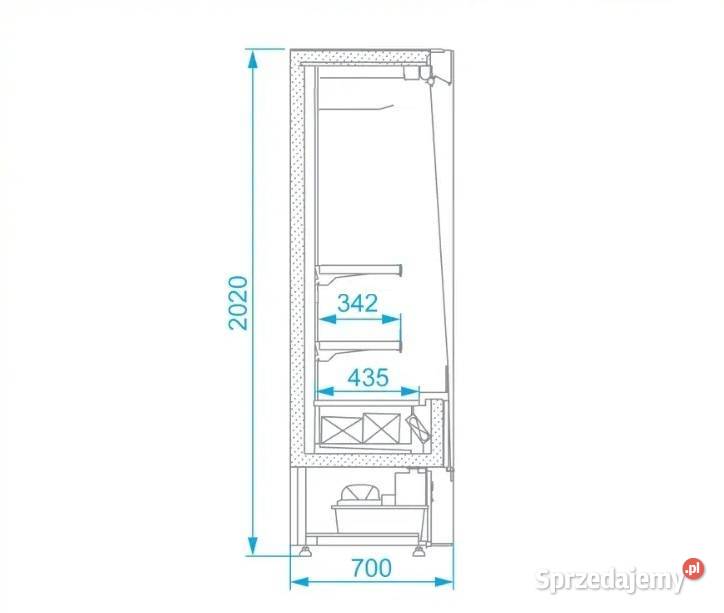 Regał chłodnicy RChO 19670 RAPA wolnostojące Mława