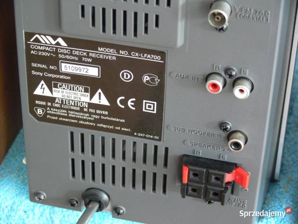 Wieża Aiwa CXLFA700 kolumnyi ładna WYSYŁKA Jasło