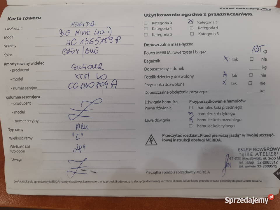 Rower Merida BIGNINE 40 Katowice