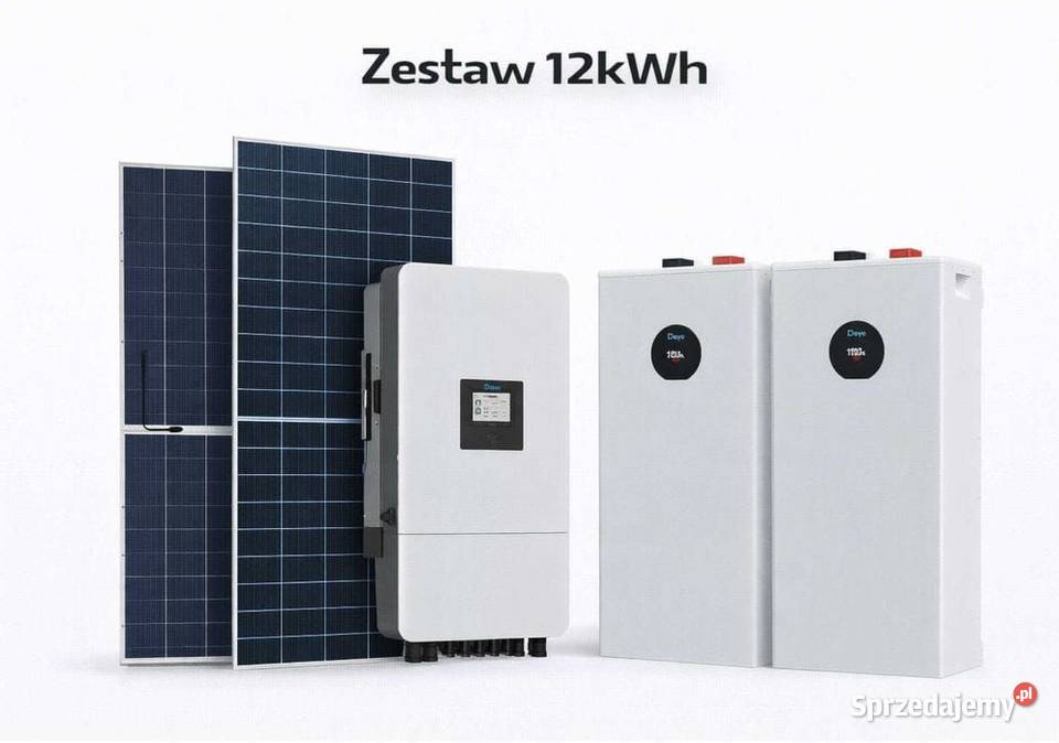 Zestaw budżetowy 12kWh LV panele inwerter 3 fazy sprzedam