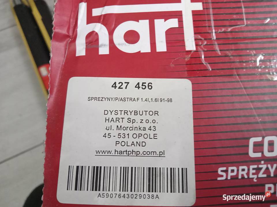 Wklad amortyzatorow do Astry F TRW sprezyny Hart osobowe Strzyżów