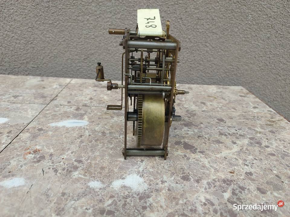 748 Mechanizm starego zegara ściennego Gustav Tczew sprzedam