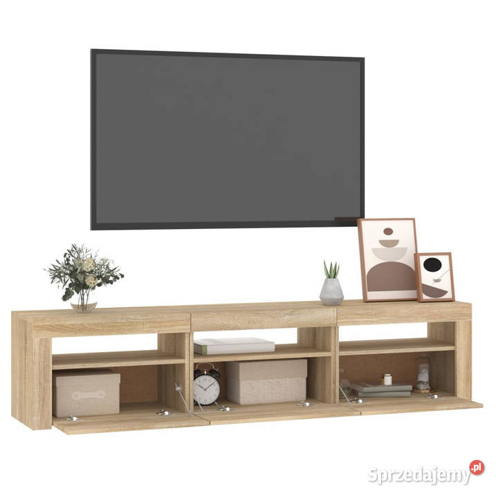 Szafka pod TV z oświetleniem LED dąb sonoma Warszawa sprzedam