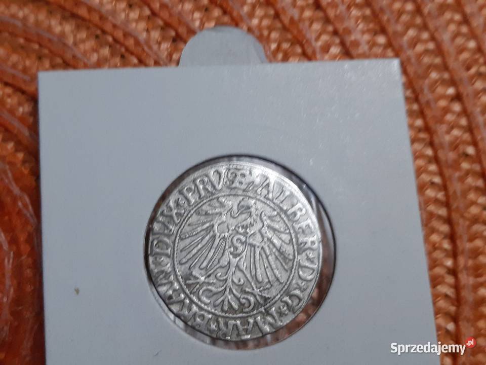 moneta srebrna Prusy Książęce z 1543r Łomża