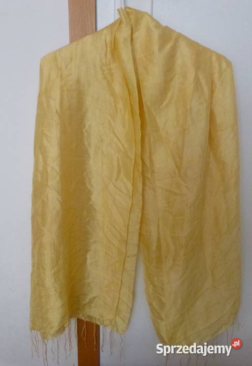 Lekki bawełniany szal z frędzlami sprzedam