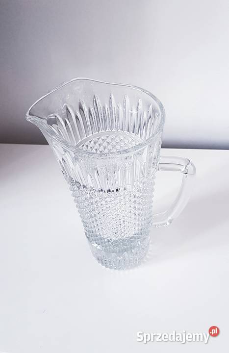 Duży ciężki szklany dzbanek na wodę wazon Ruda Śląska