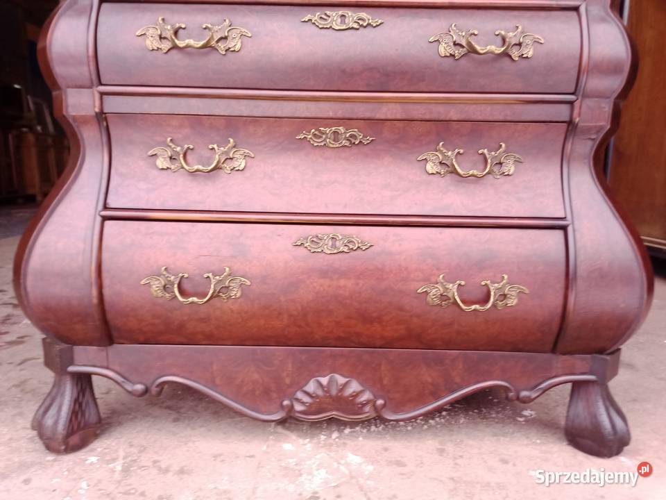 Sekretarzyk Rzeźbiony Orzech Włochy Kredensy i witryny Kozy