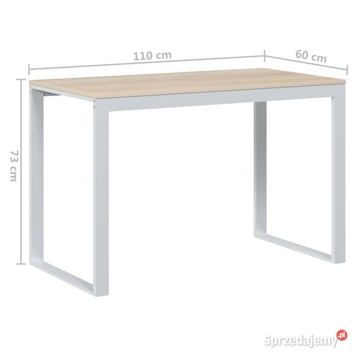 Biurko komputerowe białodębowe 110x60x73 płyta Warszawa