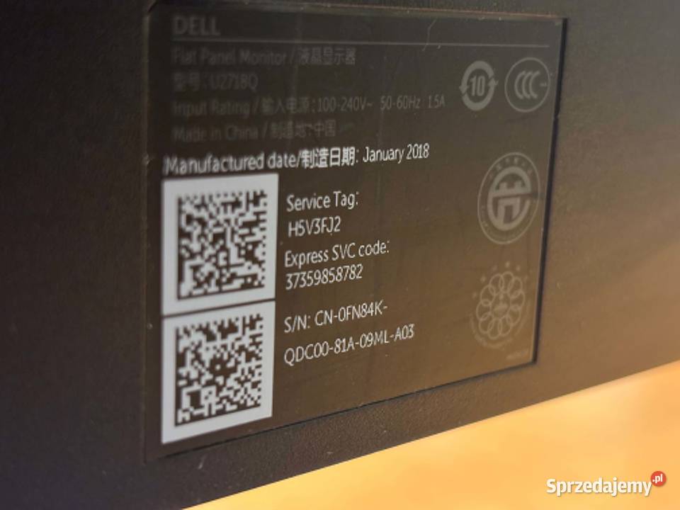 Monitor LED Dell UltraSharp U2718Q 27 3840 x LED Elbląg
