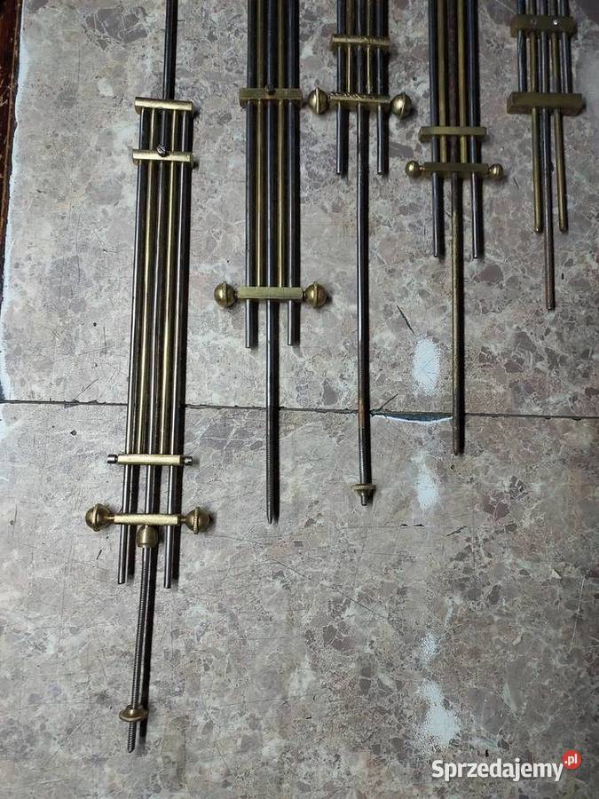 Zestaw 8 ruszta wahadeł starych zegarów pomorskie Tczew
