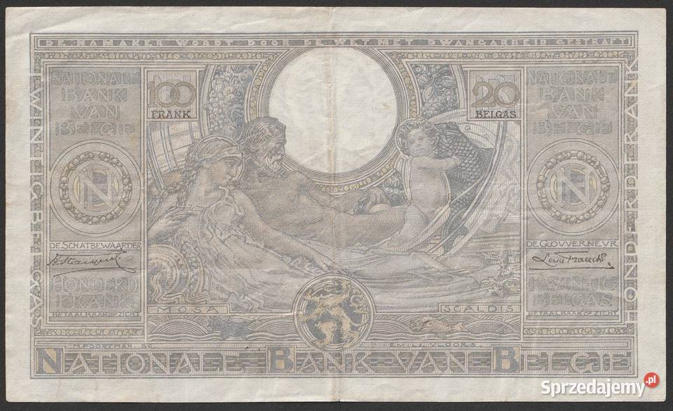 BELGIA 100 FRANKÓW 1934 Łódź sprzedam