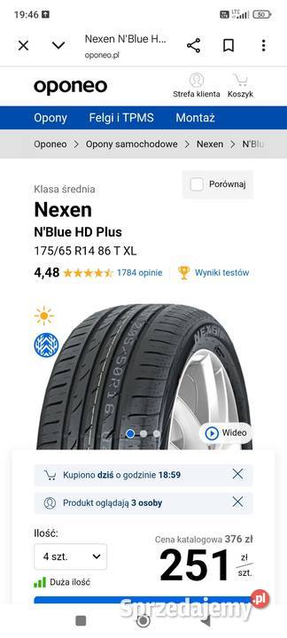 1756514 Komplet Nexen 2026r Gniewkowo sprzedam