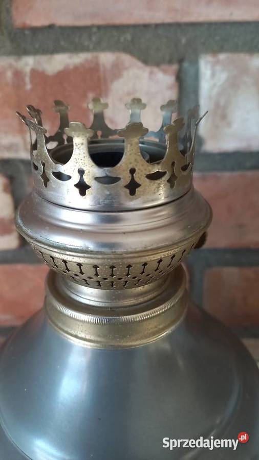 Lampka metalowa Stołowa Gabinetowa Nocna Szklany Gawroniec sprzedam