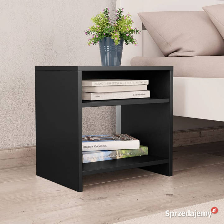 Szafka nocna czarna 40x30x40 materiał Nocne Warszawa