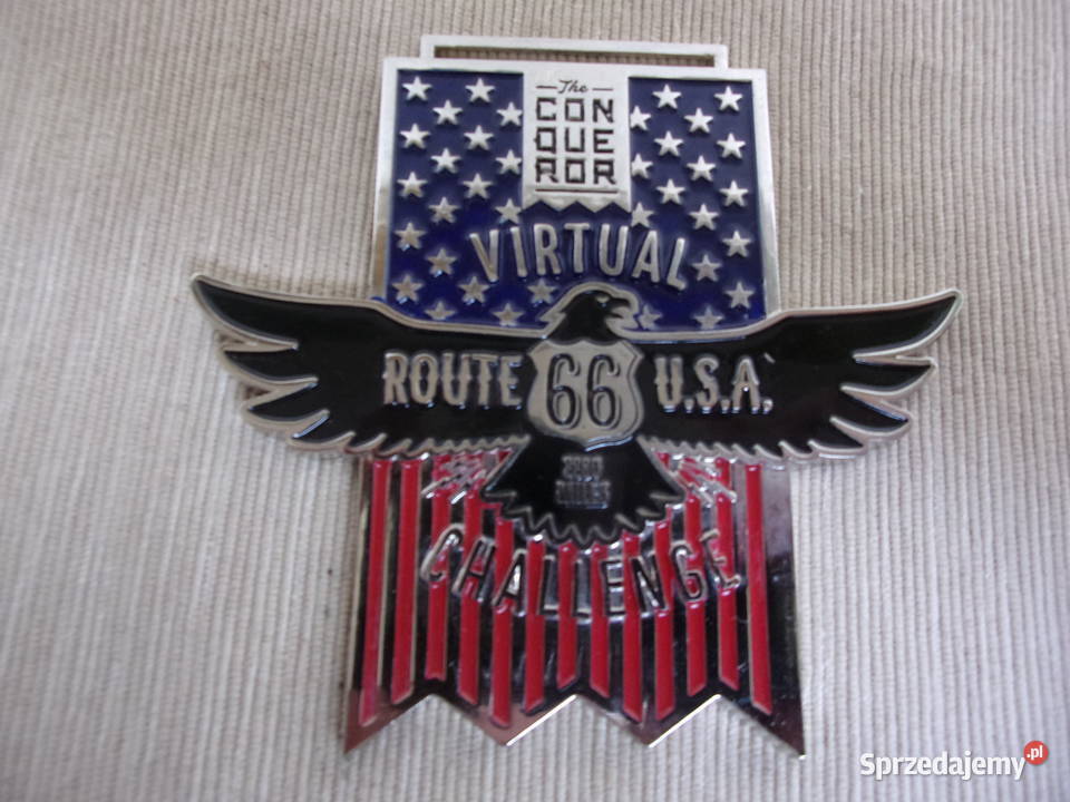 2 x Angielskie Medale wirtualnego wyzwania ROUTE mazowieckie sprzedam