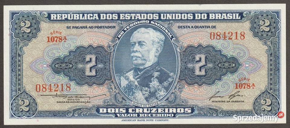 BRAZYLIA 2 CRUZEIROS 1956 CAXIAS STAN BANKOWY Łódź