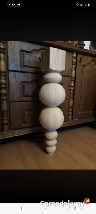 Noga toczona z drewna nogi toczone duża średnica mazowieckie Mława