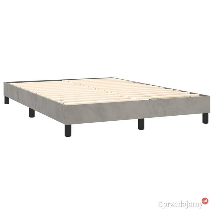 vidaXL Rama łóżka jasnoszara 140 x 200 mazowieckie Warszawa
