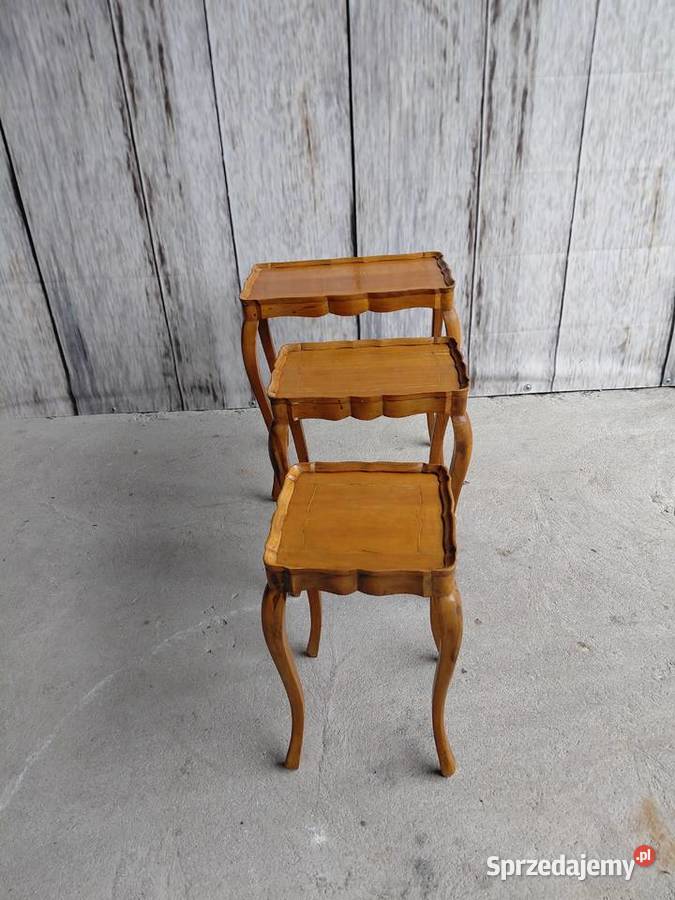 stoliki trojaki styl Ludwik dębowe 261 Byczyna