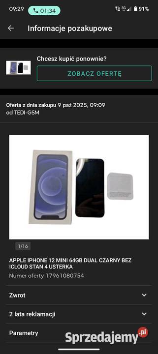 Spszedam iPhone 12 mini Wielkie Wyręby sprzedam