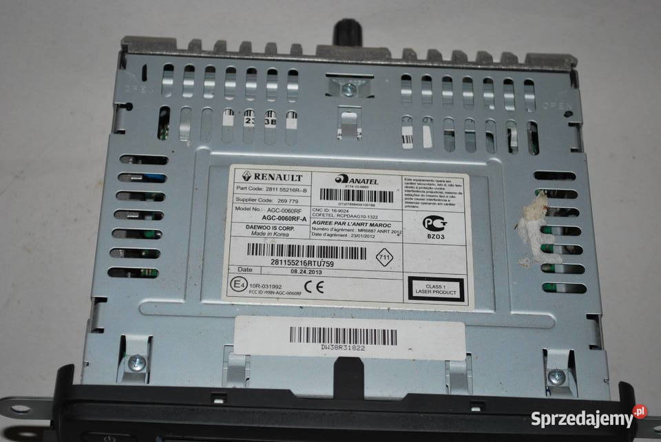 radio z bluetooth do Dacii Duster I lift Rok produkcji 2014 Sprzęt audio fabryczny Wisznia Mała