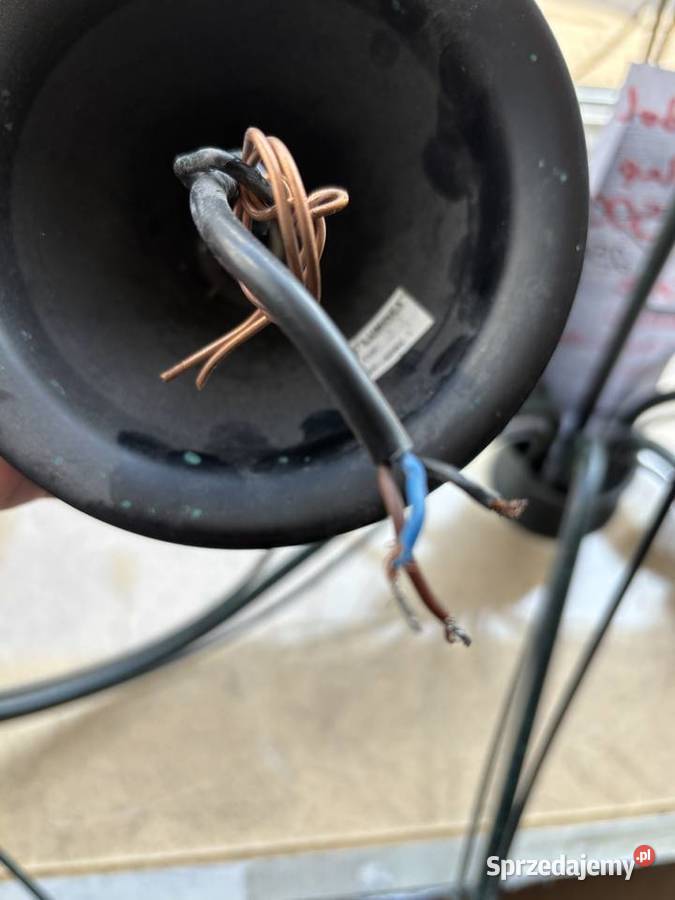 Lampa Żyrandol wiszący czarny w stylu śląskie