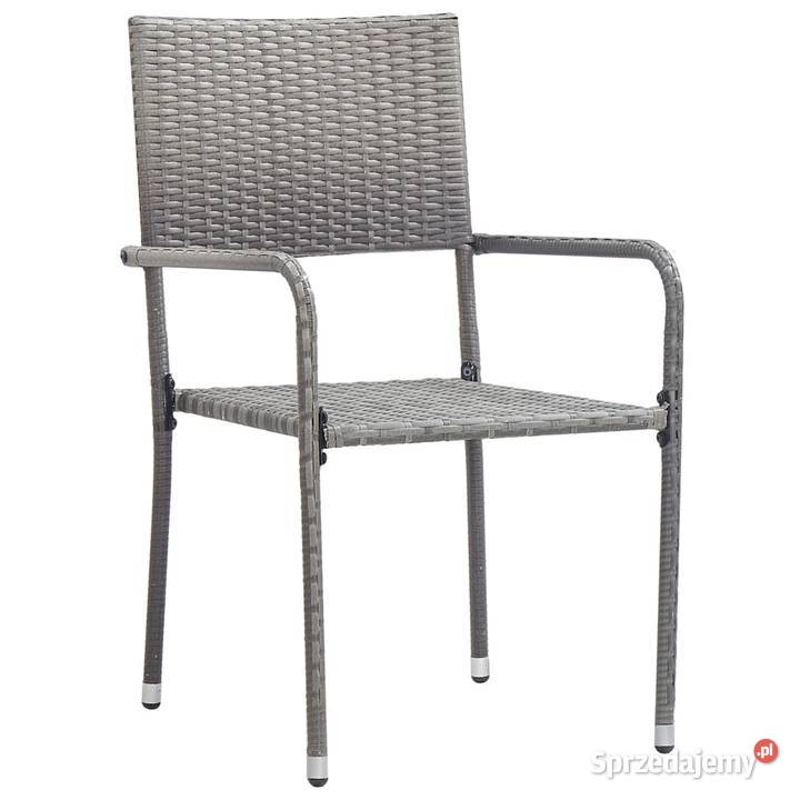 vidaXL Krzesła stołowe do ogrodu, 2 szt., polirattan, 46412
